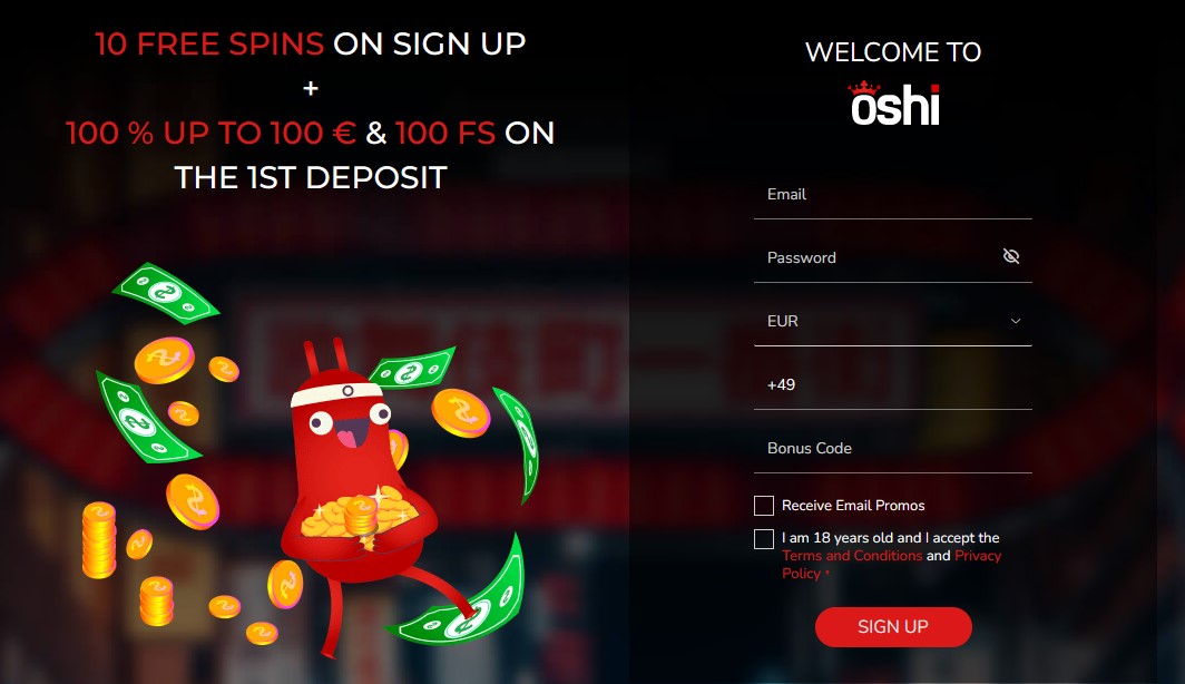 Oshi Freespins No Deposit
