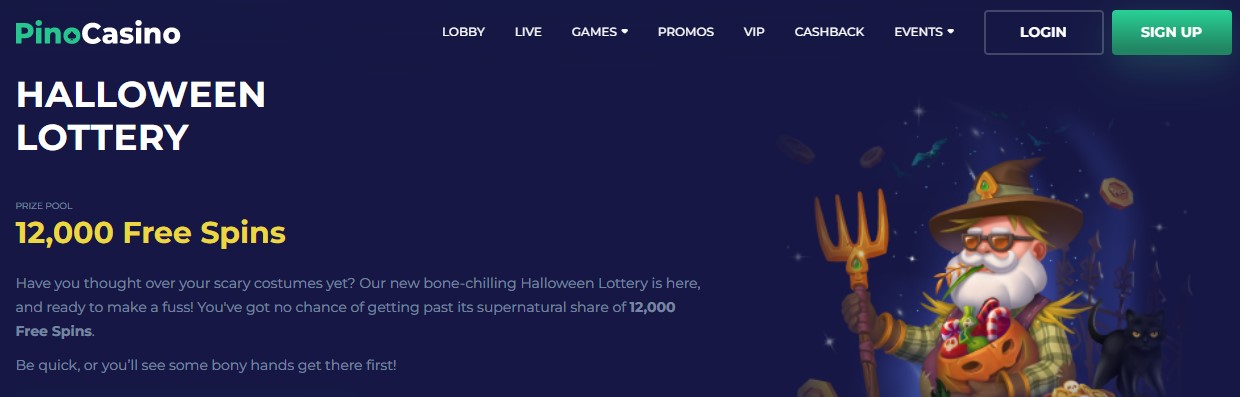 Halloween Lottery at Pinocasino