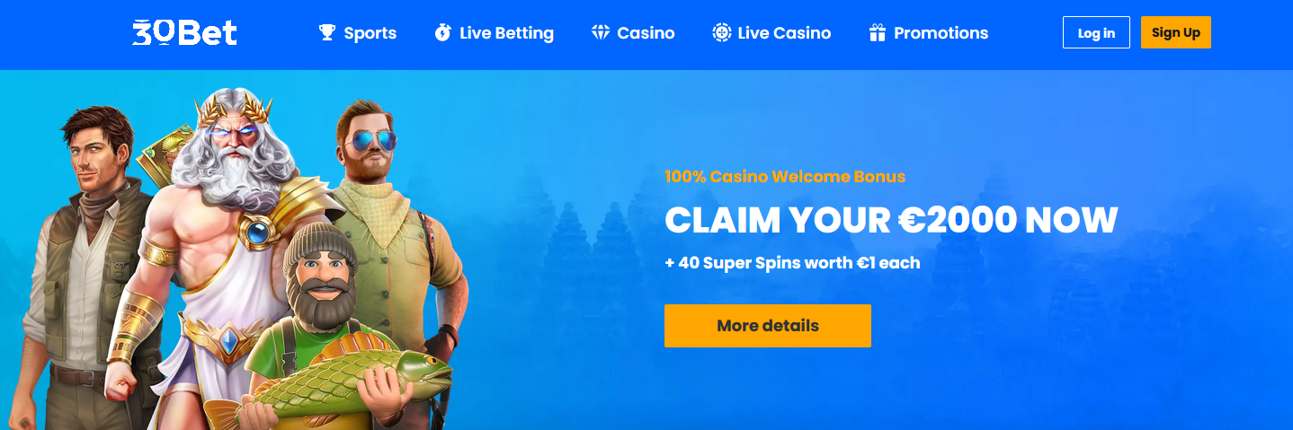 30bet Freespins