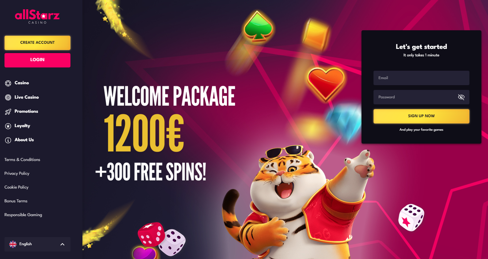 Allstarzcasino Freespins