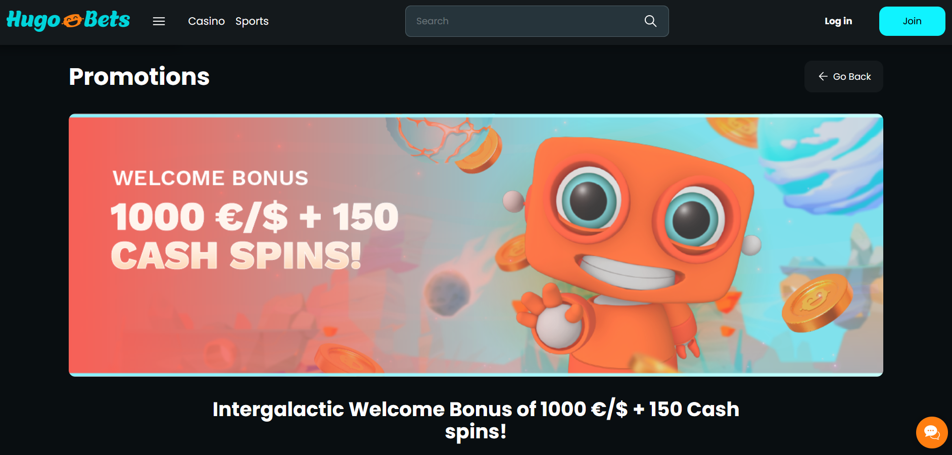 Hugobets wagerfree Freespins