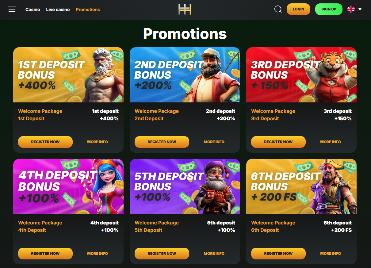 Heyhocasino Freespins no deposit