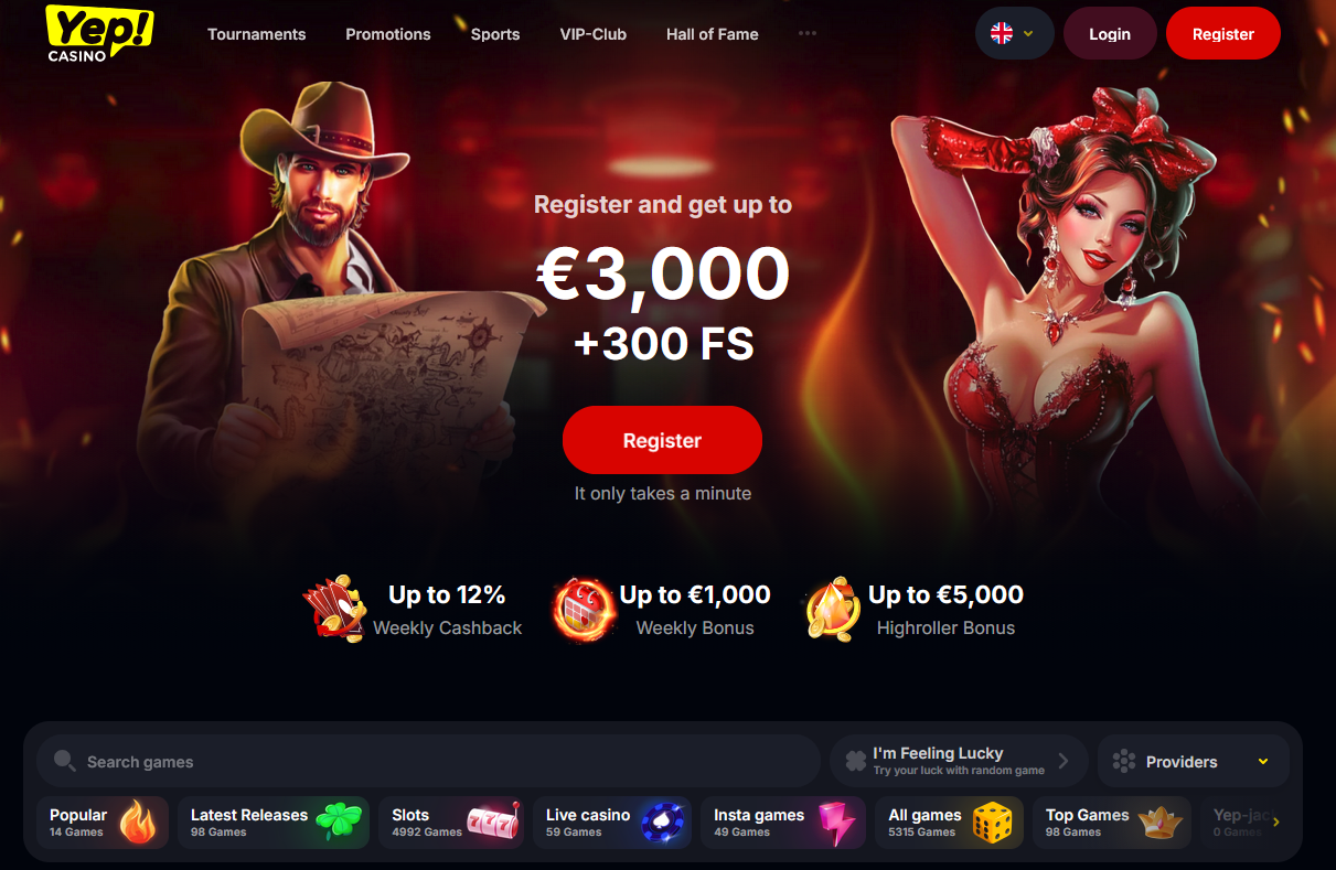 Yepcasino Freespins